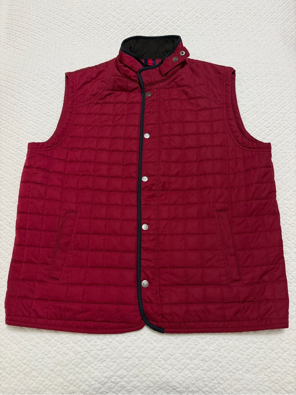 Cremieux Quilted Full Zip Vest Dark Red Men’s Size XL